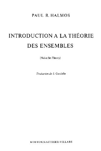 دانلود نسخه کامل کتاب Introduction a la theorie des ensembles