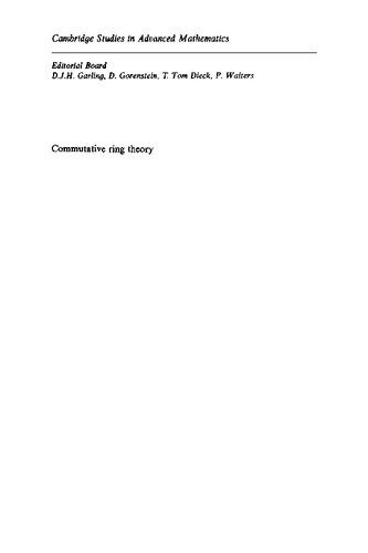 دانلود نسخه کامل کتاب Commutative Ring Theory