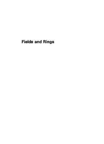 دانلود نسخه کامل کتاب Fields and rings