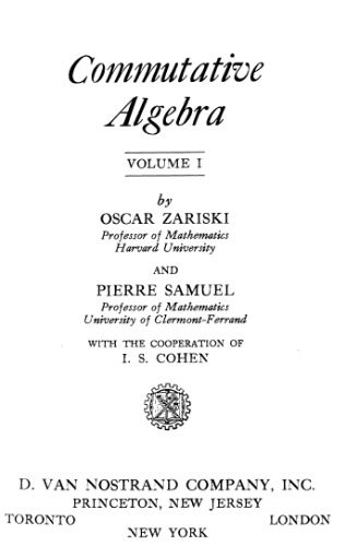 دانلود نسخه کامل کتاب Commutative Algebra