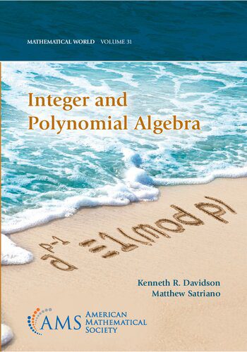 دانلود نسخه کامل کتاب Integer and polynomial algebra