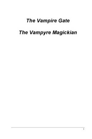 دانلود نسخه کامل کتاب THE VAMPIRE GATE : The Vampyre Magickian