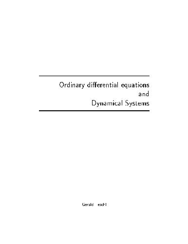 دانلود نسخه کامل کتاب Differential Equation Ordinary Differential Equations