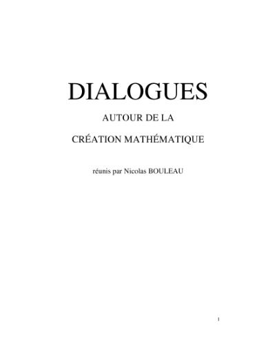 دانلود نسخه کامل کتاب Dialogues autour de la création mathématique