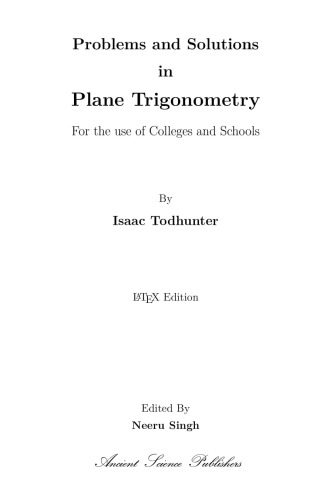 دانلود نسخه کامل کتاب Problems and Solutions in Plane Trigonometry