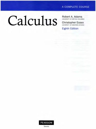 دانلود نسخه کامل کتاب Calculus A Complete Course