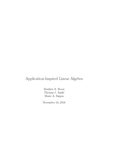 دانلود نسخه کامل کتاب Application-Inspired Linear Algebra