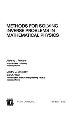 دانلود نسخه کامل کتاب Methods for Solving Inverse Problems in Mathematical Physics