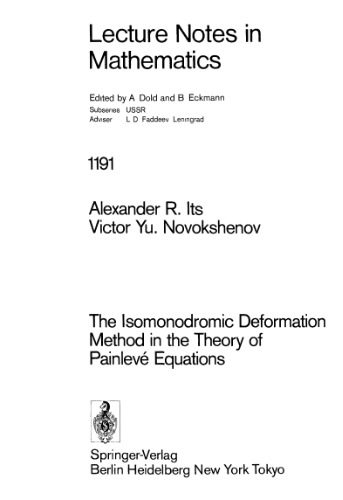 دانلود نسخه کامل کتاب The Isomonodromic Deformation Method in the Theory of Painleve Equations