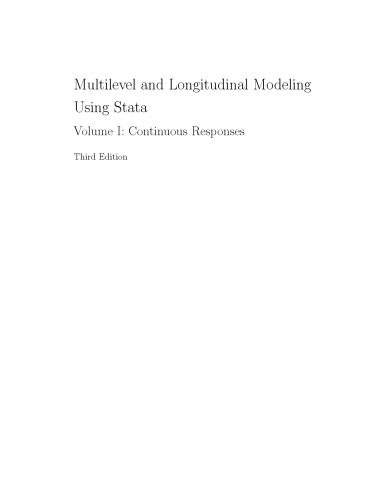 دانلود نسخه کامل کتاب Multilevel and Longitudinal Modeling Using Stata
