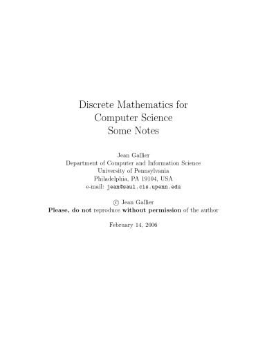 دانلود نسخه کامل کتاب Discrete mathematics for computer science
