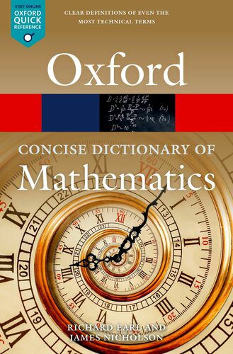 دانلود نسخه کامل کتاب The Concise Oxford Dictionary of Mathematics