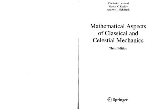 دانلود نسخه کامل کتاب Mathematical Aspects of Classical and Celestial Mechanics