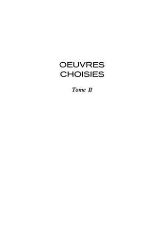 دانلود نسخه کامل کتاب Oeuvres choisies tome II