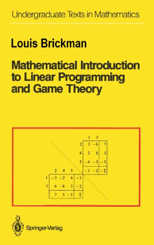 دانلود نسخه کامل کتاب Mathematical introduction to linear programming and game theory