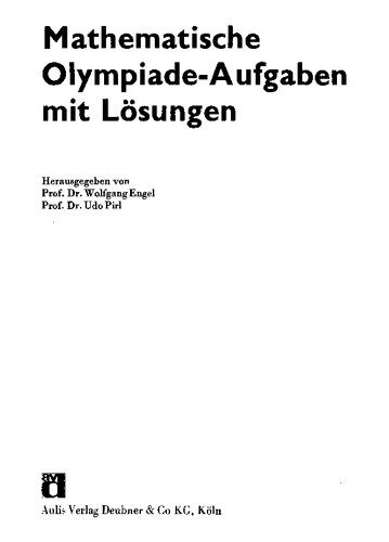 دانلود نسخه کامل کتاب Mathematische Olympiade-Aufgaben mit Läsungen
