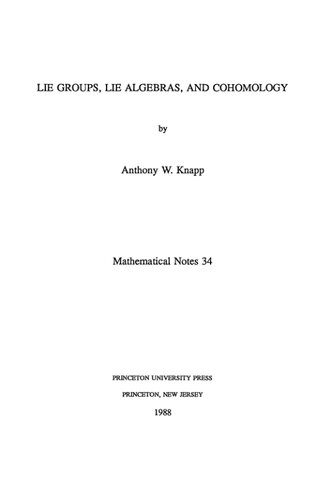 دانلود نسخه کامل کتاب Lie groups, Lie algebras, and cohomology