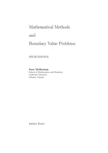 دانلود نسخه کامل کتاب Mathematical Methods and Boundary Value Problems
