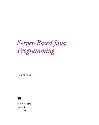 دانلود نسخه کامل کتاب Server-Based Java Programming