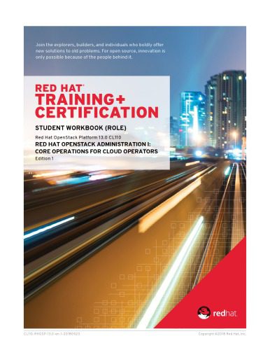 دانلود نسخه کامل کتاب Red Hat OpenStack Administration I: Core Operations for Cloud Operators 13.0 (CL110)