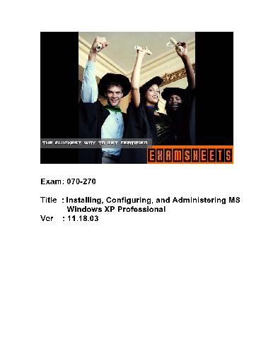 دانلود نسخه کامل کتاب Installing, Configuring, and Administering Windows XP Professional (ver. 11.18.03)