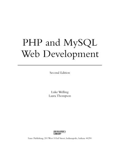 دانلود نسخه کامل کتاب PHP and MySQL Web Development, Second Edition