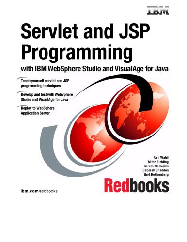 دانلود نسخه کامل کتاب Servlet and JSP Programming with IBM WebSphere Studio and VisualAge for Java
