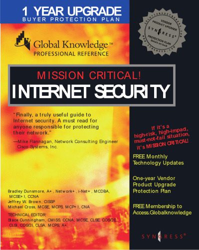 دانلود نسخه کامل کتاب Mission Critical Internet Security