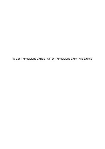 دانلود نسخه کامل کتاب Web Intelligence and Intelligent Agents