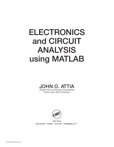 دانلود نسخه کامل کتاب Electronics and Circuit Analysis Using MATLAB