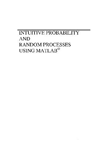 دانلود نسخه کامل کتاب Intuitive Probability and Random Processes using MATLAB