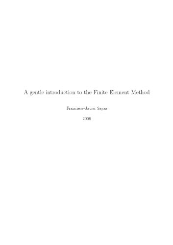 دانلود نسخه کامل کتاب A gentle introduction to the Finite Element Method