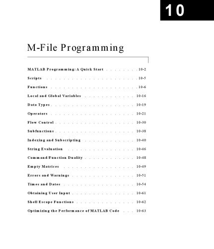 دانلود نسخه کامل کتاب MATLAB Programming