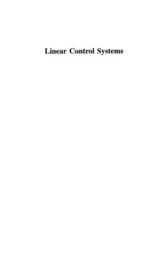 دانلود نسخه کامل کتاب Linear Control Systems: With solved problems and MATLAB examples
