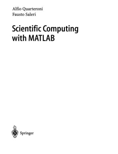 دانلود نسخه کامل کتاب Scientific Computing with MATLAB and Octave