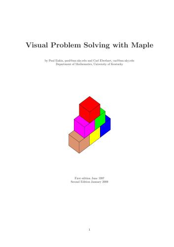 دانلود نسخه کامل کتاب Visual Problem Solving with Maple