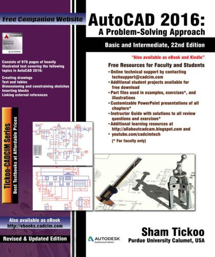 دانلود نسخه کامل کتاب AutoCAD 2016: A Problem-Solving Approach, Basic and Intermediate