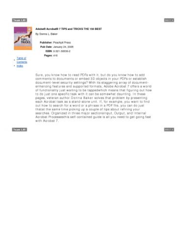 دانلود نسخه کامل کتاب Adobe Acrobat 7 Tips and Tricks: The 150 Best