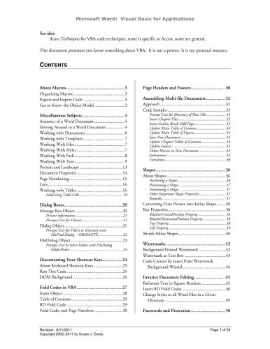 دانلود نسخه کامل کتاب Microsoft Word: Visual Basic for Applications (Word VBA Techniques)