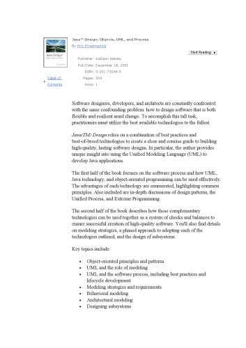 دانلود نسخه کامل کتاب Java Design: Objects, UML, and Process