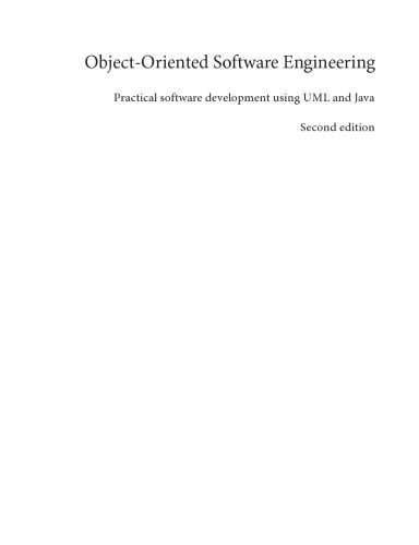 دانلود نسخه کامل کتاب Object-oriented software engineering : practical software development using UML and Java