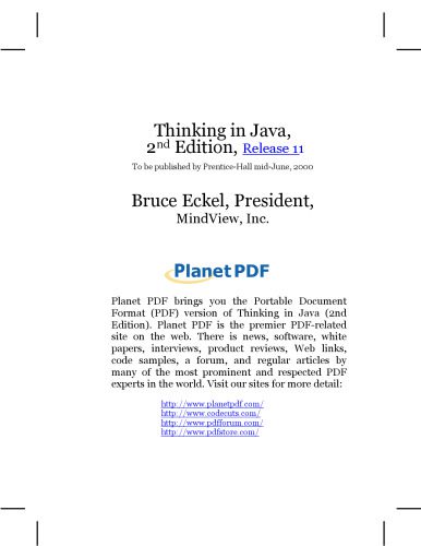 دانلود نسخه کامل کتاب Thinking In Java