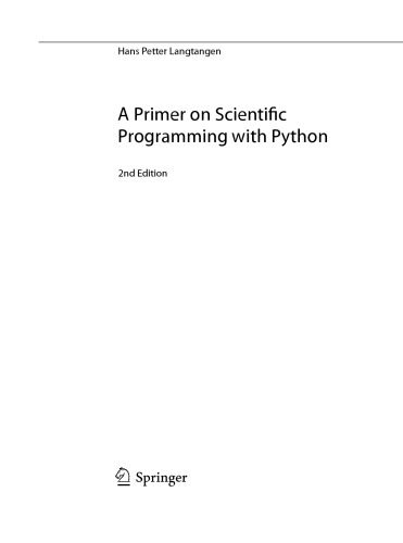 دانلود نسخه کامل کتاب A primer on scientific programming with Python