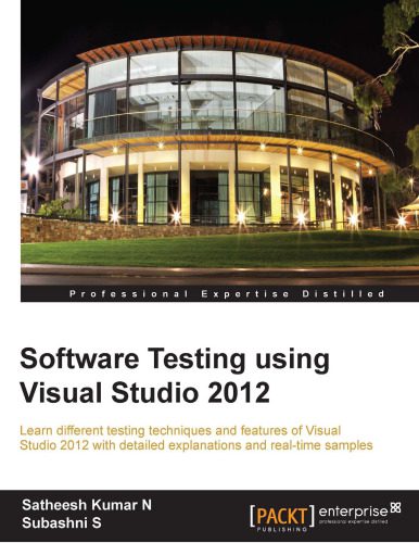 دانلود نسخه کامل کتاب Software Testing using Visual Studio 2012