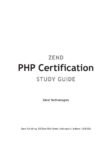 دانلود نسخه کامل کتاب Zend PHP Certification Study Guide