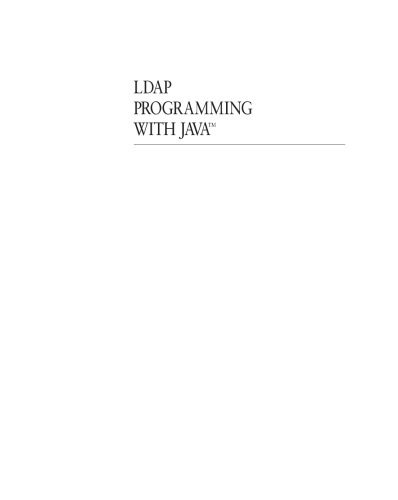 دانلود نسخه کامل کتاب LDAP programming with Java