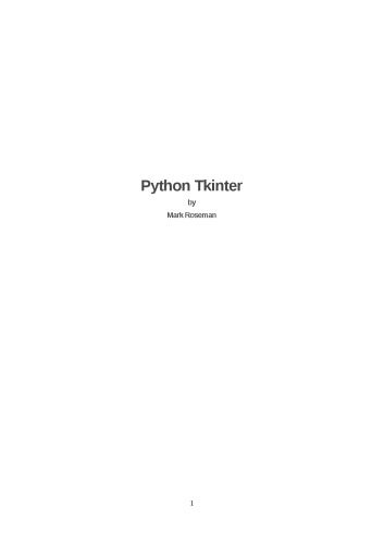 دانلود نسخه کامل کتاب Modern Tkinter for Busy Python Developers