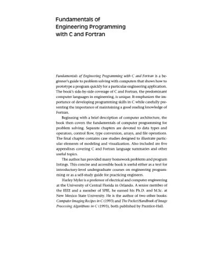 دانلود نسخه کامل کتاب Fundamentals of engineering programming with C and Fortran […] XD-US