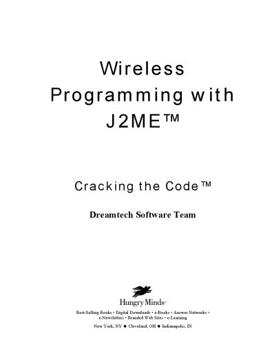 دانلود نسخه کامل کتاب Wireless programming with J2ME : cracking the code