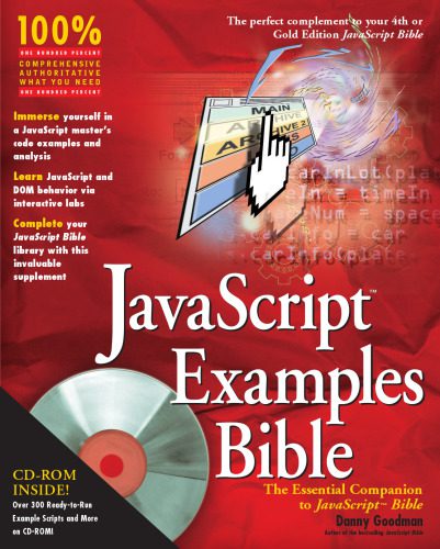 دانلود نسخه کامل کتاب JavaScript examples bible: the essential companion to JavaScript bible